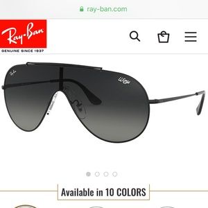 Ray-ban wings black grey gradient